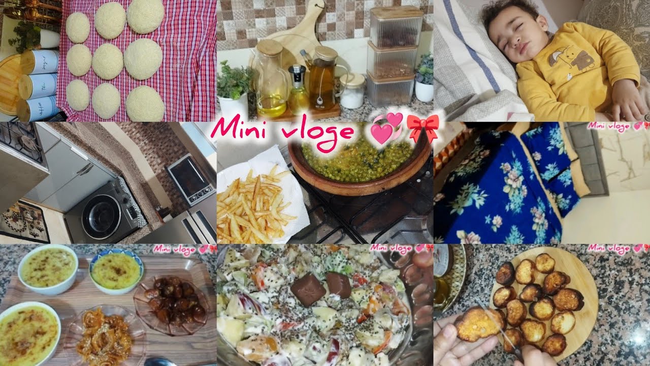 Mini vloge 💞🎀 روتين يومي تنضيف ترتيب تنضيم افكار وصفات حداݣة💪 من الصباح الليل 
