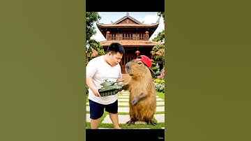 Capybara bị bo béo bắt nạt #trending #funny #capybara #ytshorts #ai