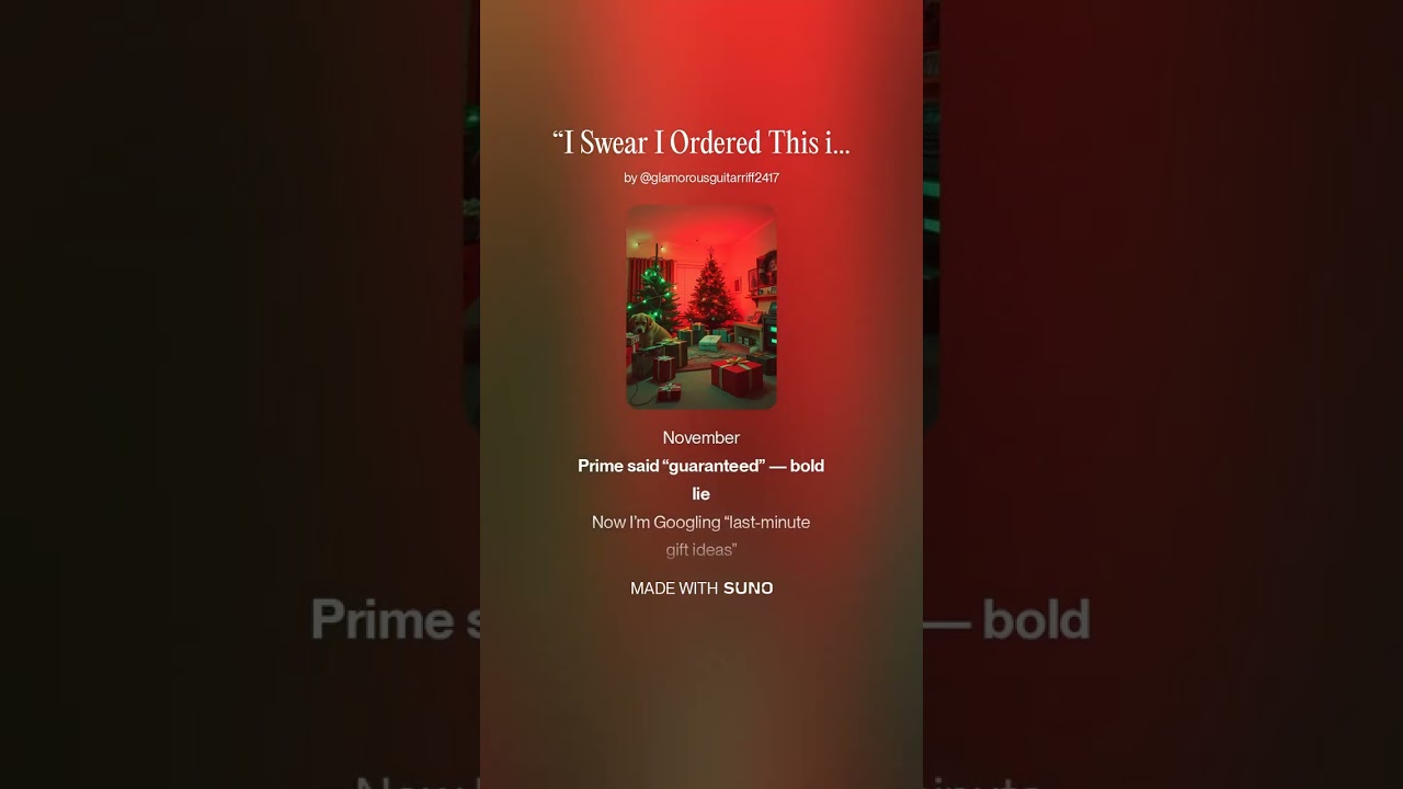 “I Swear I Ordered This in November” 🎄