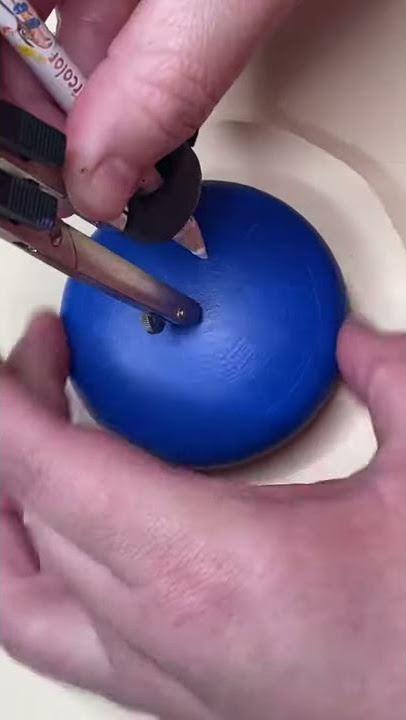 Placing guidelines on a dot mandala stone. #shorts #mandala #rockpainting #paintedrocks #dotart