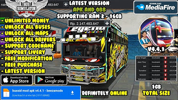 bussid mod apk v4.4.1 | latest version new update unlimited money unlock all maps and buses