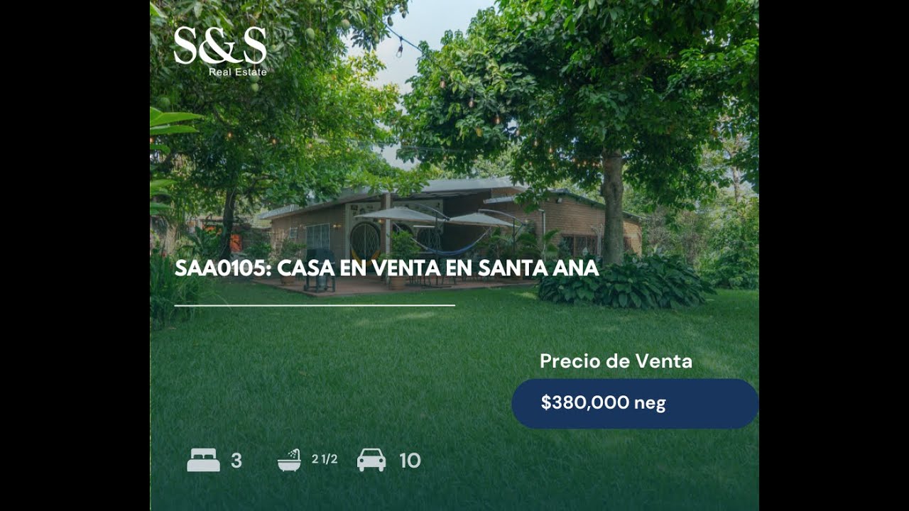 BAJA DE PRECIO! SAA0105: Casa en Venta en Santa Ana