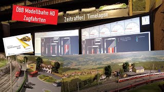 Öbb Modellbahn - Zugfahrten Im Zeitraffer Timelapse