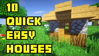 Repeat youtube video Minecraft: 10 Quick and Easy House Tutorials Xbox ...