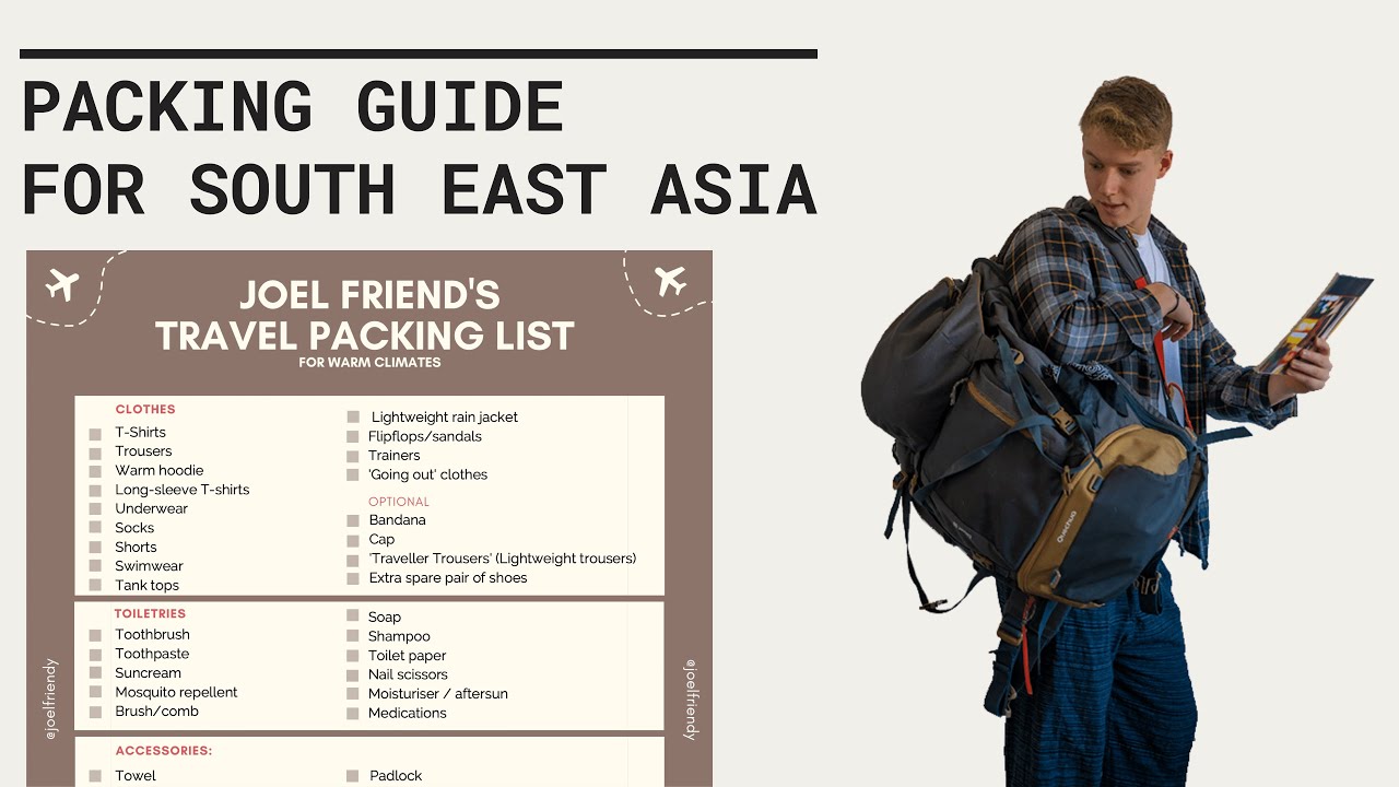 Packing Guide For South East Asia Free Packing List Download Youtube
