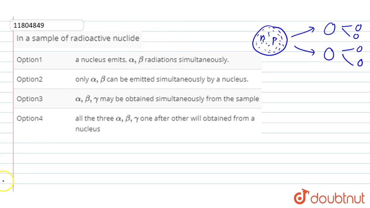 n a sample of radioactive nuclide YouTube