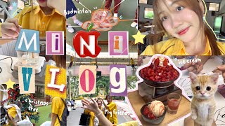 Mini Vlog ₊˚✧ | go to school🚘 ,Lab🧪 ,Badminton 🏸 ,ice cream🍨 | wayaminiya