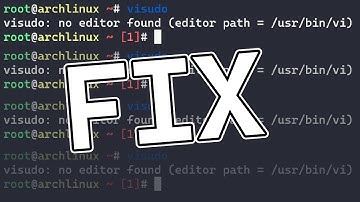 FIX visudo: no editor found