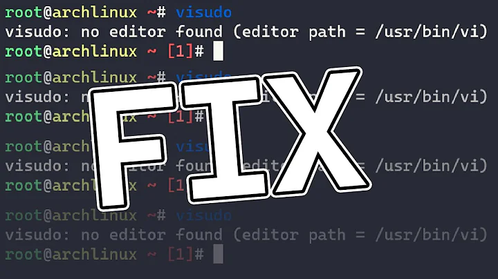 FIX visudo: no editor found
