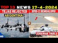 Indian defence updates  argentina rejects tejasoostende mcmv offerzorawar trialsbmd2 bengaluru