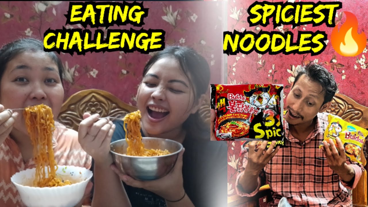 Doing the Buldak 3x spicest noodles challenge YouTube