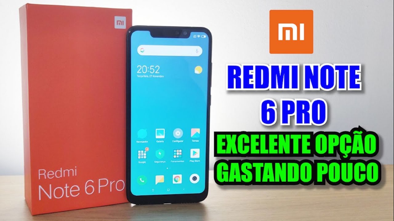 smartphone xiaomi redmi note 6 pro 64gb versão global desbloqueado preto