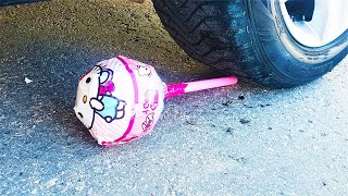 Soft Crispy Lemon Squeezer with Car,Hello Kitty Surprise VS Crush Experiment. screenshot 3
