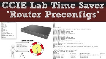 CCIE Lab Time Saver - "Router Preconfigs"