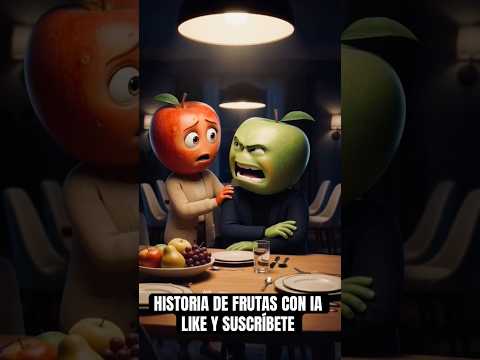 Historia de Frutas con IA #frutas #ia #aivideo #shorts #viral #fyp #shortsfeed #español #drama