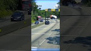 MOMENT OF IMPACT: Highway Fireball!
