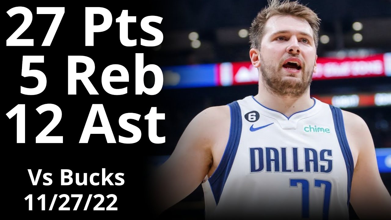 Luka Doncic 27 Pts 12 Ast 5 Reb vs Bucks Highlights - YouTube