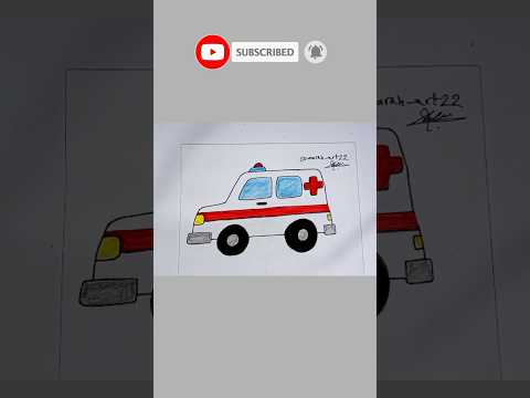 رسم سياره إسعاف بكل سهوله رسم سهل  فولو تعليمالرسم تعليمالرسم   
