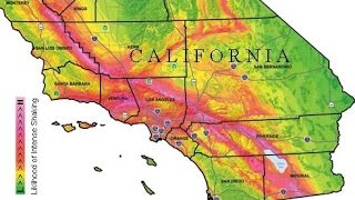 Shakeout earthquake simulation - perspective view of 7.8 event
starting at the salton sea and propagating nw toward lake hughes along
san andreas fault. this...