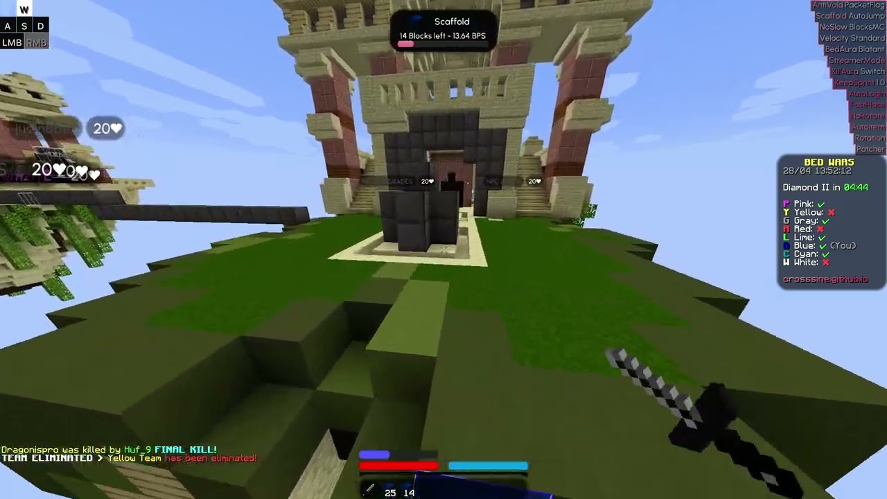 Crossine is still the BEST BlocksMC client (Insane bypasses)