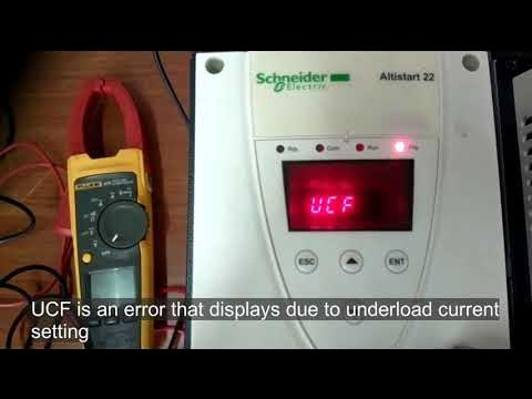 How to operate a Schneider Altistart 22 soft starter without push