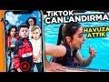 SEMİRAMİNTA'YI HAVUZA ATTIK !? Tiktok VİDEOLARINI CANLANDIRDIK 7