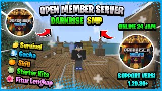 SERVER MINECRAFT VERSI 1.20+ TERBARU !! DARKRISE SMP - SUPPORT JAVA DAN MCPE 😱