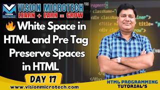 White Space in HTML and Pre Tag | HTML Pre Tag Explained | Preserve Spaces in HTML