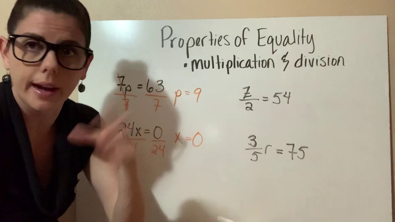 Properties of Equality: Multiplication and Division - YouTube