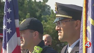 First responders, victims of 9/11 honored with American flags on Pedestrian Bridge