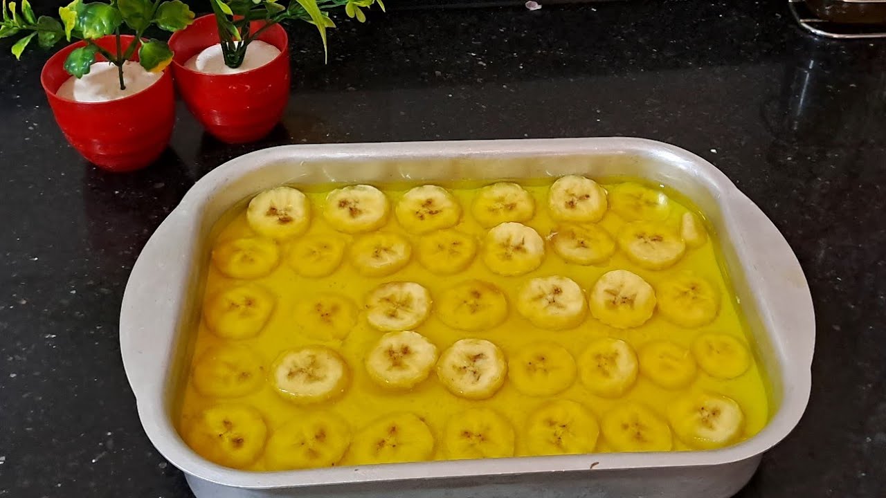 كيك البسكويت بالموز👌اسهل تحلية بالموز بدون فرن لذيذة 😋 