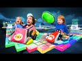 Adley App Reviews | Mario Kart Tour | New Race Game playing Baby Princess Peach (and car makeover)