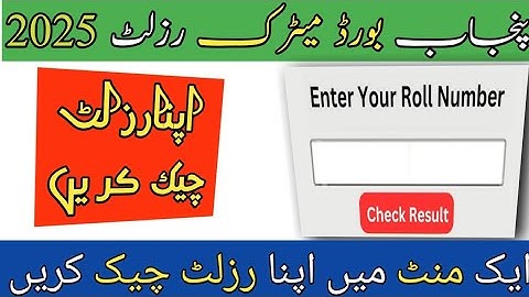 How to Check Matric Punjab Board Result 2025 | Matric Class Result 2025 | 10th Class Result 2025