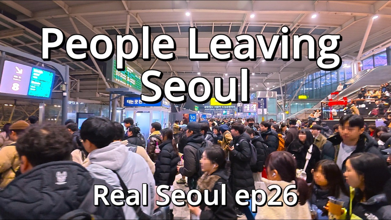 서울을 떠나는 사람들 4KㅣASMRㅣNOISEㅣPeople Leaving Seoul