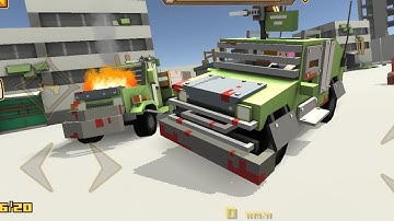 Crushed machine near the farm - Blocky BLOCKAPOLYPSE Farming and Racing Simulator | game play 4K