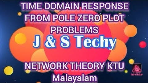 TIME DOMAIN RESPONSE FROM POLE ZERO PLOT COMPLEX POLE // NETWORK THEORY KTU MALAYALAM