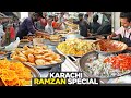 RAMZAN SPECIAL | HUGE IFTAR VARIETY at LUQMAN | SHAMS CHAAT HOUSE | KARACHI STREET FOOD, PAKISTAN