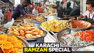 RAMZAN SPECIAL | HUGE IFTAR VARIETY at LUQMAN | SHAMS CHAAT HOUSE | KARACHI STREET FOOD, PAKISTAN
