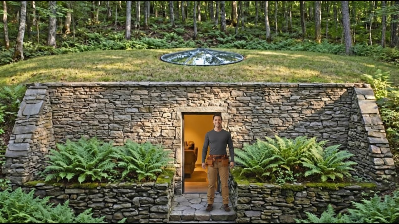 I Built an Underground House Isolated from the Outside World | Full ASMR Build Process