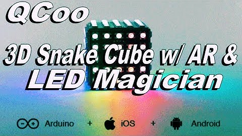 QCoo - World First 3D Snake Cube with AR and LED Magician
