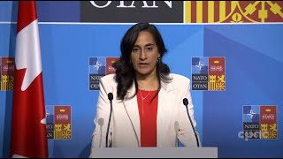 Defence Minister Anita Anand and Latvian counterpart on agreement to upgrade battle group
