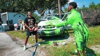 Destroying My Friend's Car And Surprising Him With A New One!! (EMOTIONAL)