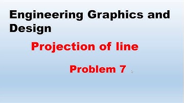 Projection of line when angle with HP, apparent angle with VP and TL are given