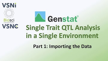 QTL Analysis in Genstat 18th edition - Part 1