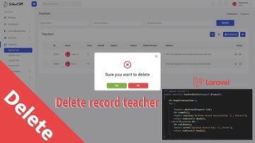 Delete record teacher Laravel 9 | School System