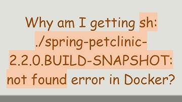 Why am I getting sh: ./spring-petclinic-2.2.0.BUILD-SNAPSHOT: not found error in Docker?