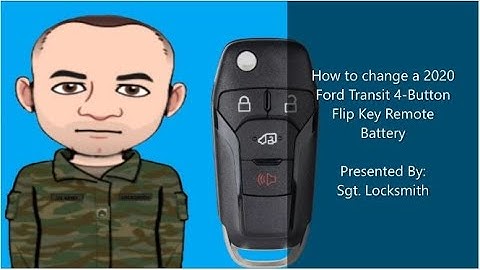 How to change a 2020 Ford Transit 4 Button Flip Key Remote Battery