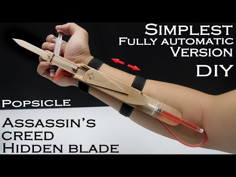 How to make Assassin&rsquo;s Creed Hidden blade - EASIEST WAY - Fully automatic