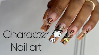 Finally Did My Nails! Peanuts Autumn Nail Art + Gel Ombré