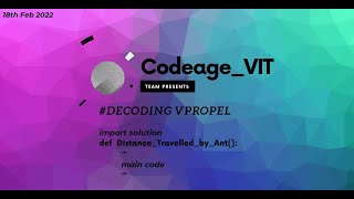 Distance Travelled by Ant | Vpropel question of the day | Python | VIT |